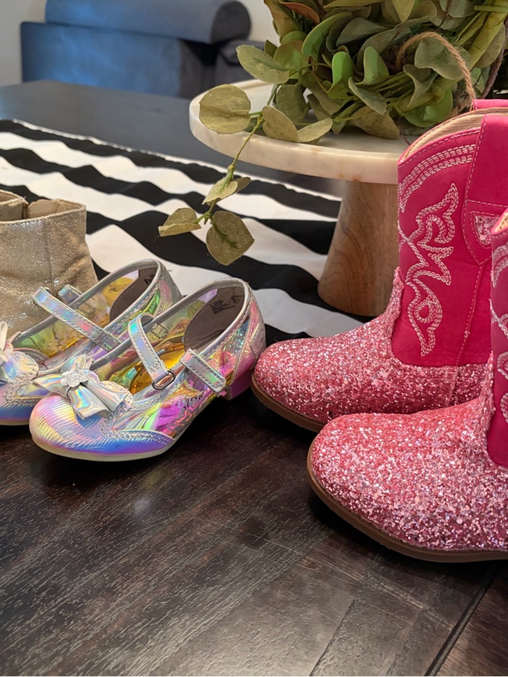 Sparkly girls shoes lot (3) size 8